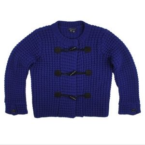 Theory Chunky Knit Sweater with Toggles - Blue XS